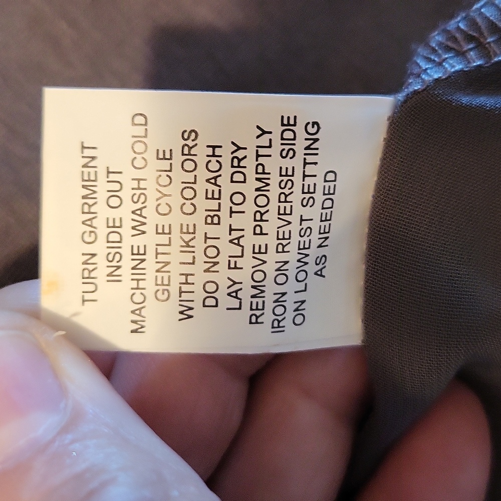 Notations Women's Gray Long Sleeve Top Sheer Back Size Medium - Picture 9 of 10